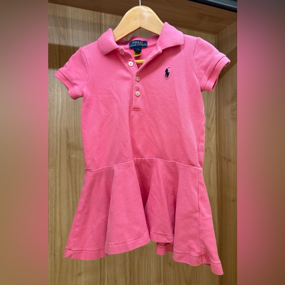 Polo by Ralph Lauren Kids Bright Pink Polo Dress 2T